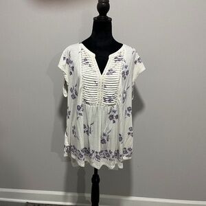 Daniel Rainn Blouse, Floral, Multi-Color, Size 2X